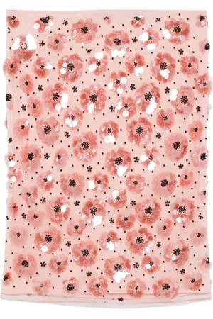 ROTATE Flower-sequins mini skirt
