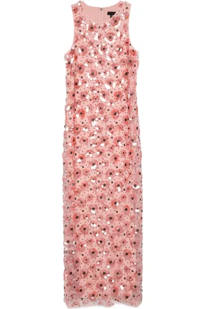 ROTATE Floral-sequinned maxi dress