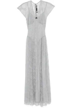 ROTATE Lace V-neck maxi dress