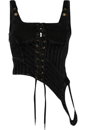 Feng Chen Wang Lace-up fastening vest