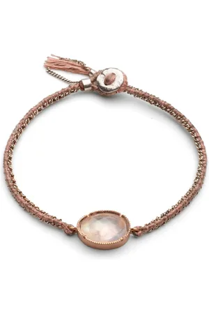 Brooke Gregson 14kt gold and sterling silver Orbit moonstone bracelet