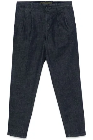 Incotex Pleat-detail tapered jeans