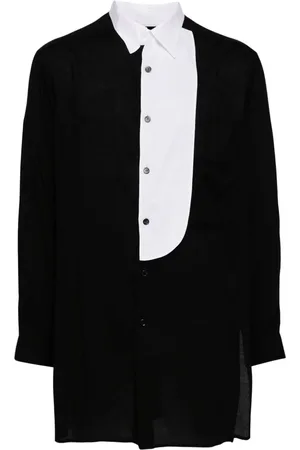YOHJI YAMAMOTO Two-tone long sleeves shirt