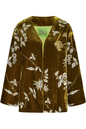 SHANGHAI TANG Beaded velvet jacket