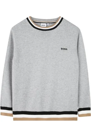 HUGO BOSS Striped-edge jumper