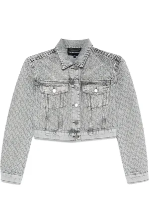 Emporio Armani Monogram-patterned denim jacket