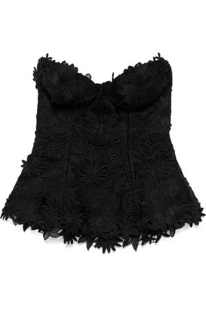 GIUSEPPE DI MORABITO Floral-lace bustier