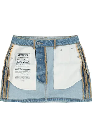 Vetements Inside-Out Denim skirt