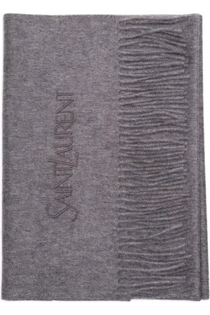 Saint Laurent Logo-embroidered scarf