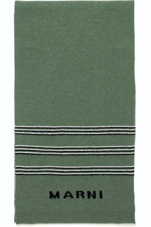 Marni Stripe-detail knitted scarf