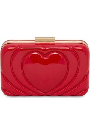 Moschino Heart-embossed clutch bag