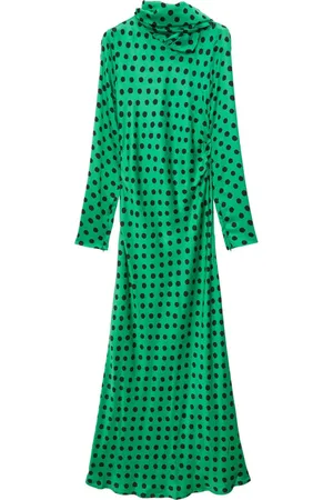Msgm Polka-dot long-sleeved maxi dress
