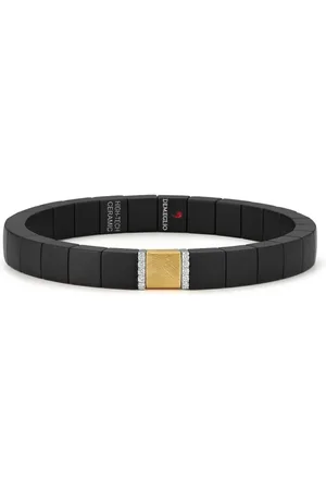 ROBERTO DEMEGLIO 18kt gold Scacco ceramic and diamond bracelet