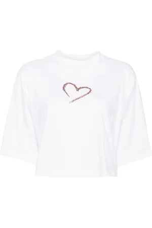 AGNÈS B. Glittered-heart t-shirt