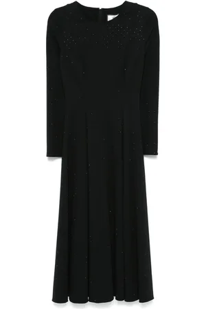 NISSA Rhinestone-embellished midi dress