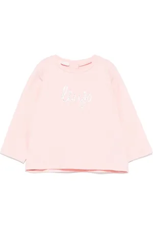 Liu Jo Rhinestone-logo T-shirt