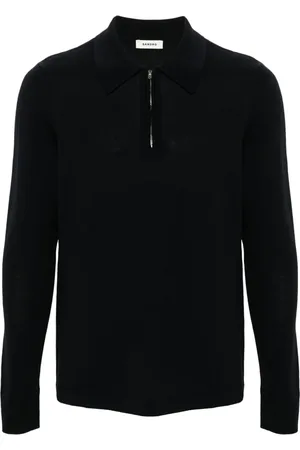 Sandro Zip-up knitted polo shirt
