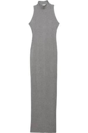 FLEUR DU MAL Ribbed racer maxi dress
