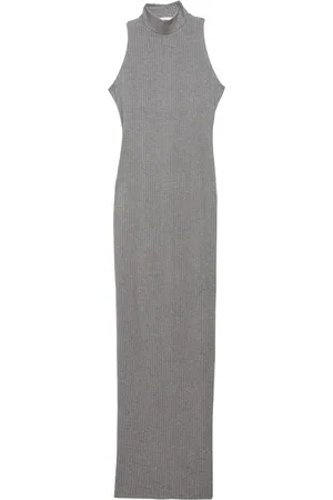 FLEUR DU MAL Ribbed racer maxi dress