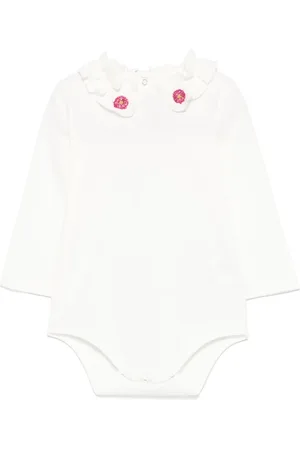 Simonetta Ruffle-collar bodysuit