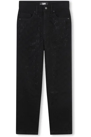 Karl Lagerfeld Logo-patch cotton-blend jeans
