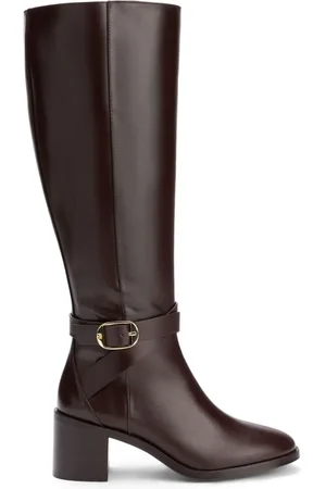 Stuart Weitzman 60mm Esme Belted zip-up boots