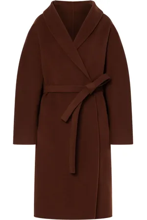 Serafini Shawl-lapels belted midi coat