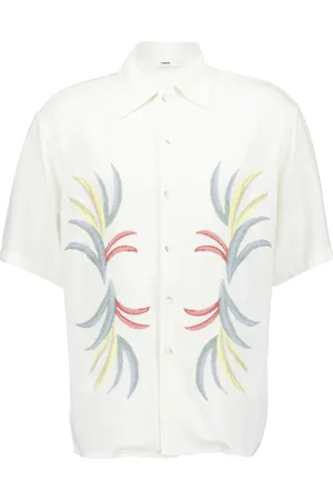 COMMAS Embroidered camp-collar shirt