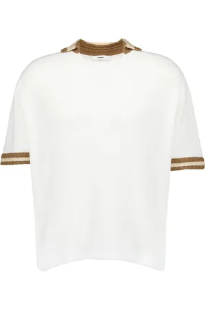 COMMAS Crochet-trim polo shirt