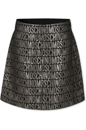 Moschino Logo-jacquard metallic skirt