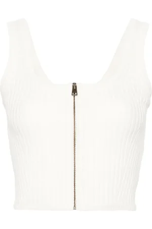 FORTE FORTE Ribbed-knit cropped top