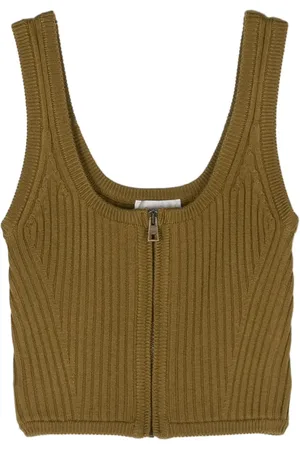FORTE FORTE Ribbed-knit cropped top