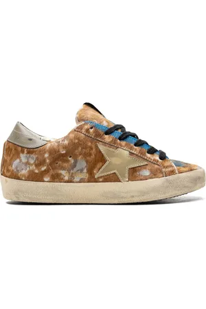 Golden Goose Super-Star "Leo Hazelnut/Light Grey/Gold/Grey/Blue" sneakers