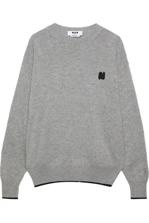 Msgm Logo-appliqué crew-neck jumper