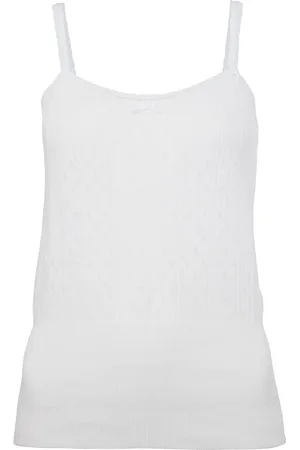 J.W.Anderson Logo-embroidered pointelle top