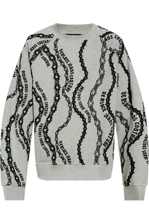 VERSACE Chain link-print sweatshirt