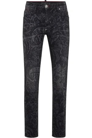 Philipp Plein Tattoo-print straight-leg jeans