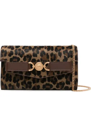 VERSACE Leopard-print clutch bag