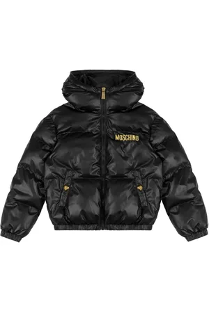 Moschino Logo-embroidered padded jacket