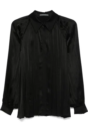 Alberta Ferretti Pleated satin shirt