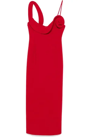 MAGDA BUTRYM Floral-appliqué midi dress