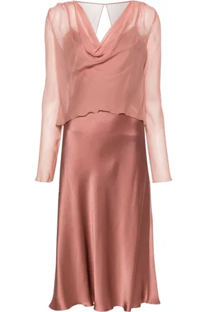 Alberta Ferretti Satin midi dress