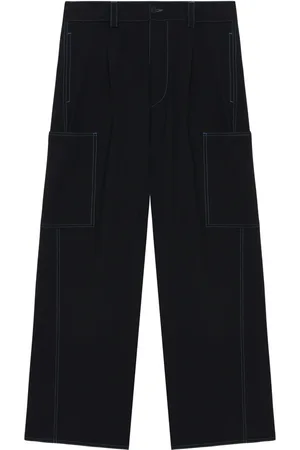 SUNNEI Contrast-stitching wide-leg trousers
