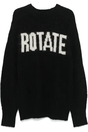 ROTATE Logo-intarsia sweater