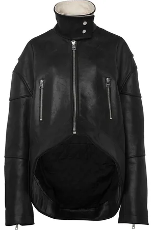 J.W.Anderson High-neck curved leather jacket