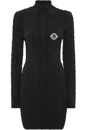 Philipp Plein Appliqu?? knitted mini dress