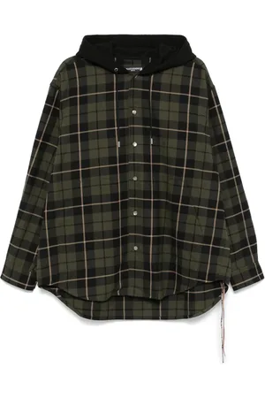 MASTERMIND JAPAN Plaid-check hooded jacket