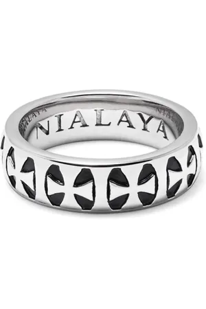 Nialaya Cross-engraved flat ring