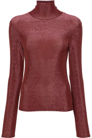 FORTE FORTE Lurex roll-neck T-shirt
