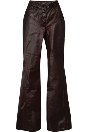 MUGLER Waxed flared jeans